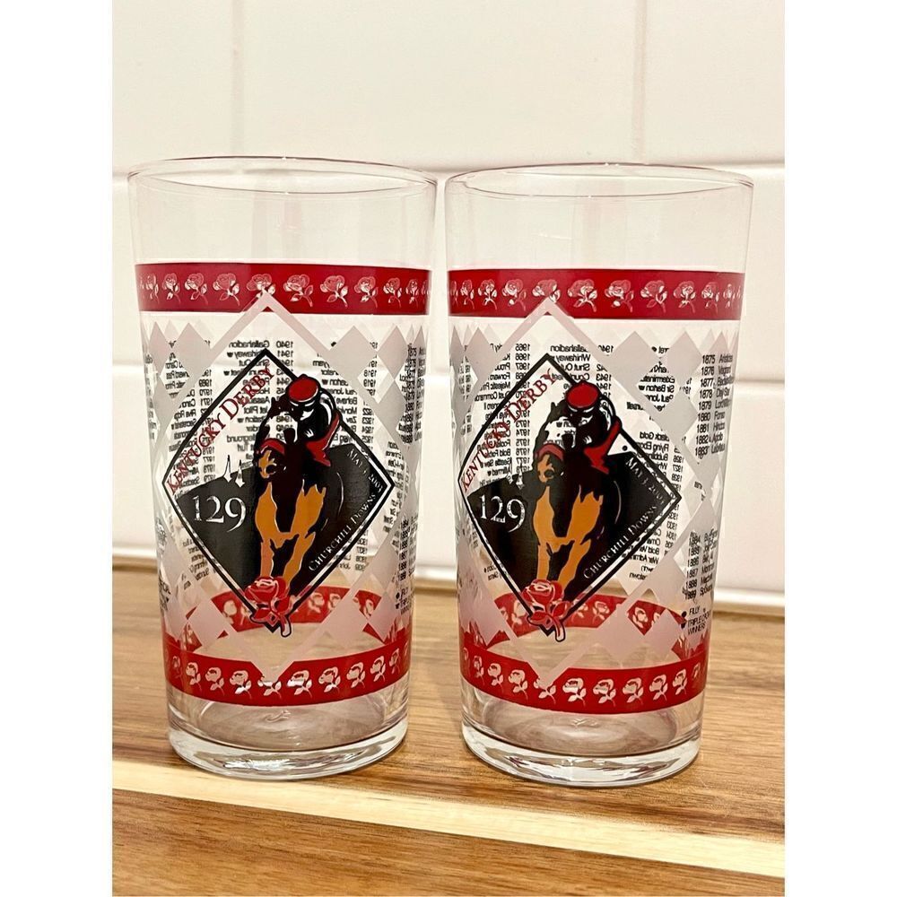 Kentucky Derby 2003 Cocktail Glasses (2)